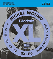 Струны для электрогитары EXL116 XL Nickel Wound, Medium Top/Heavy Bottom 11-52