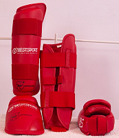 Защита голени и стопы для каратэ WKFappr BestSport 1303WKF