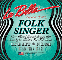 Комплект струн для классической гитары 840 Folksinger с наконечником "шарик"